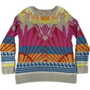 Mara Hoffman Sunrise Crew Sweater‎ Women's Medium ASO Kardashian Boho